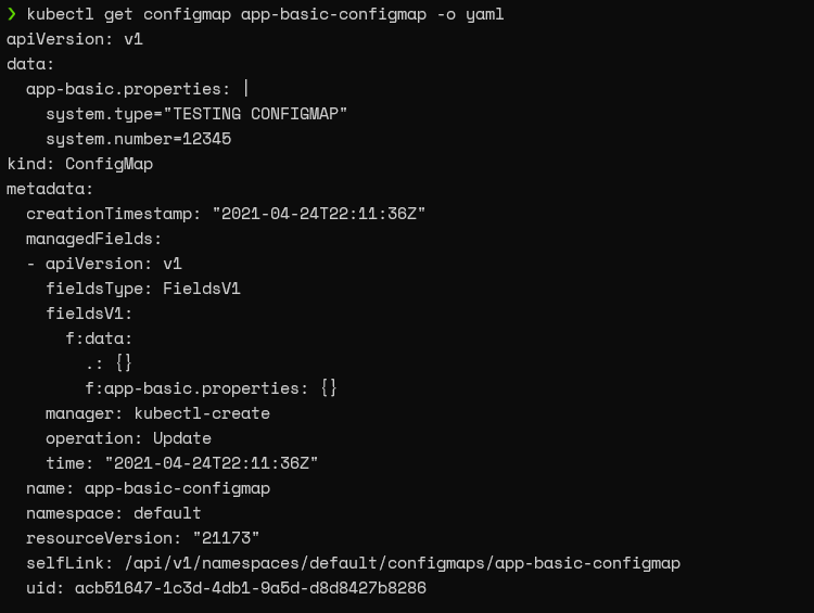 basic configmap