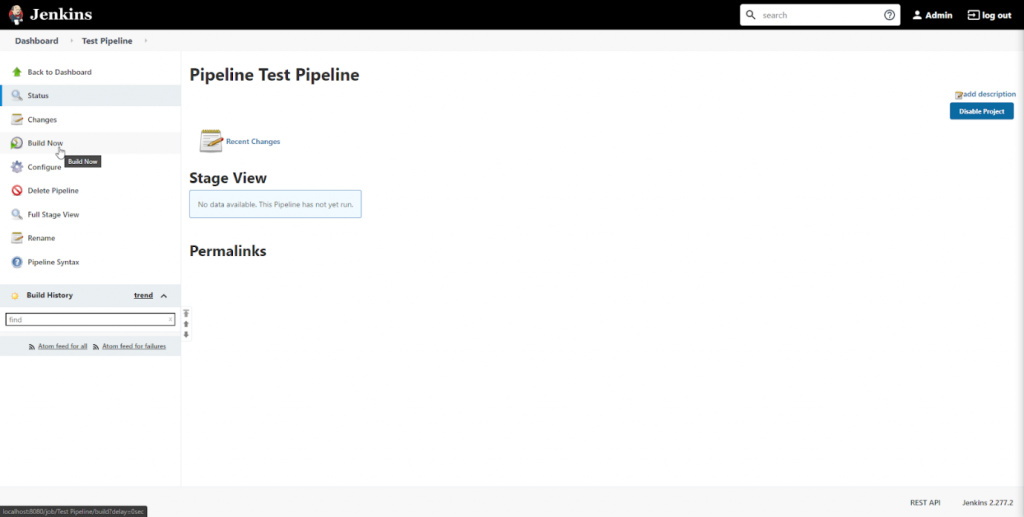 Execute the pipeline.