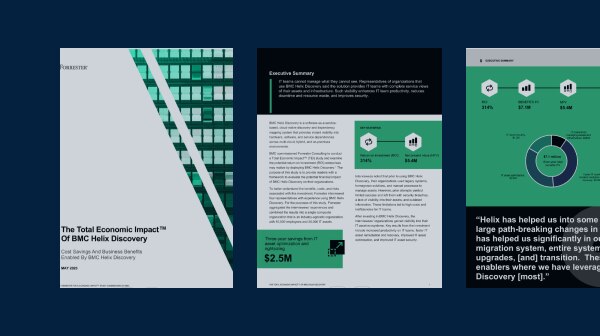 The Total Economic Impact™ Of BMC Helix Discovery