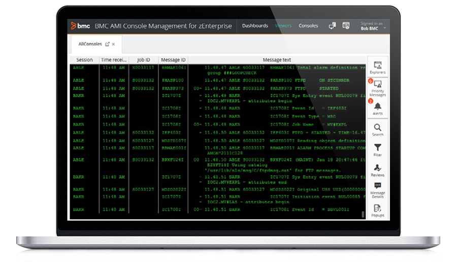 Consolidated messages and critical events