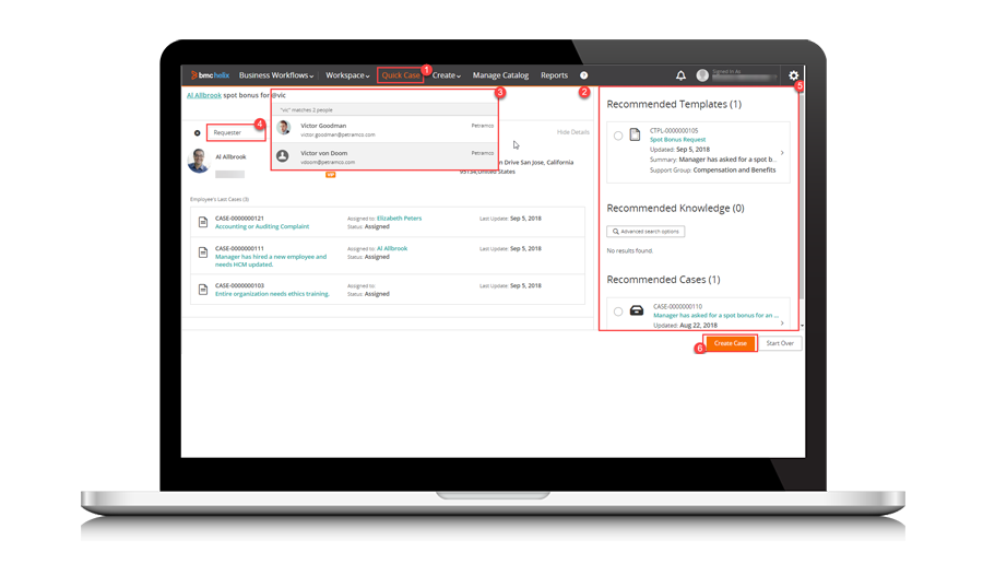 Comprehensive case management: Full and extensible capabilities featuring integrated content packages and starter services designed specifically for HR
